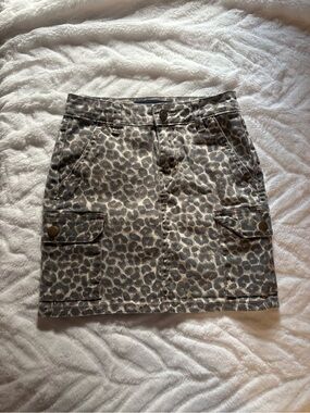 Ashley Mason Leopard Cargo Mini Skirt